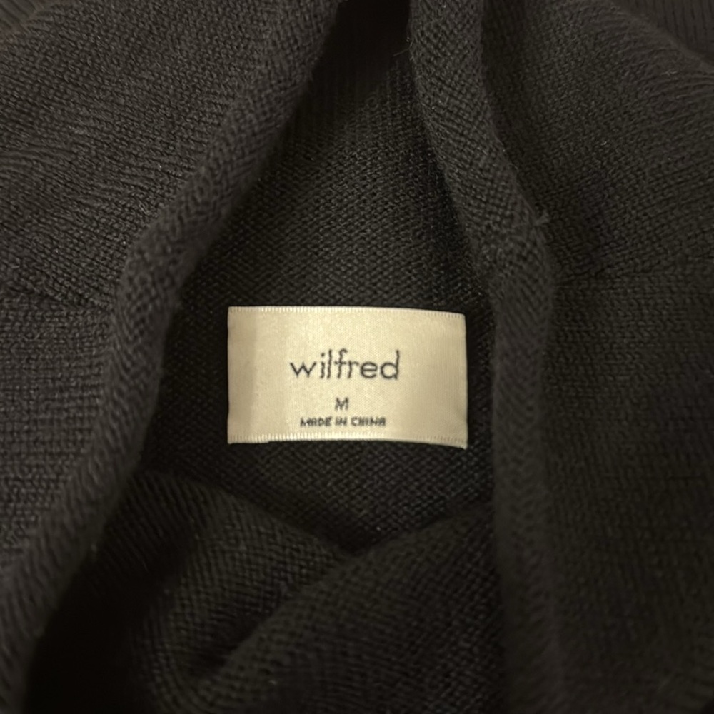 Aritzia Wilfred Classic Black Turtleneck Sweater dress